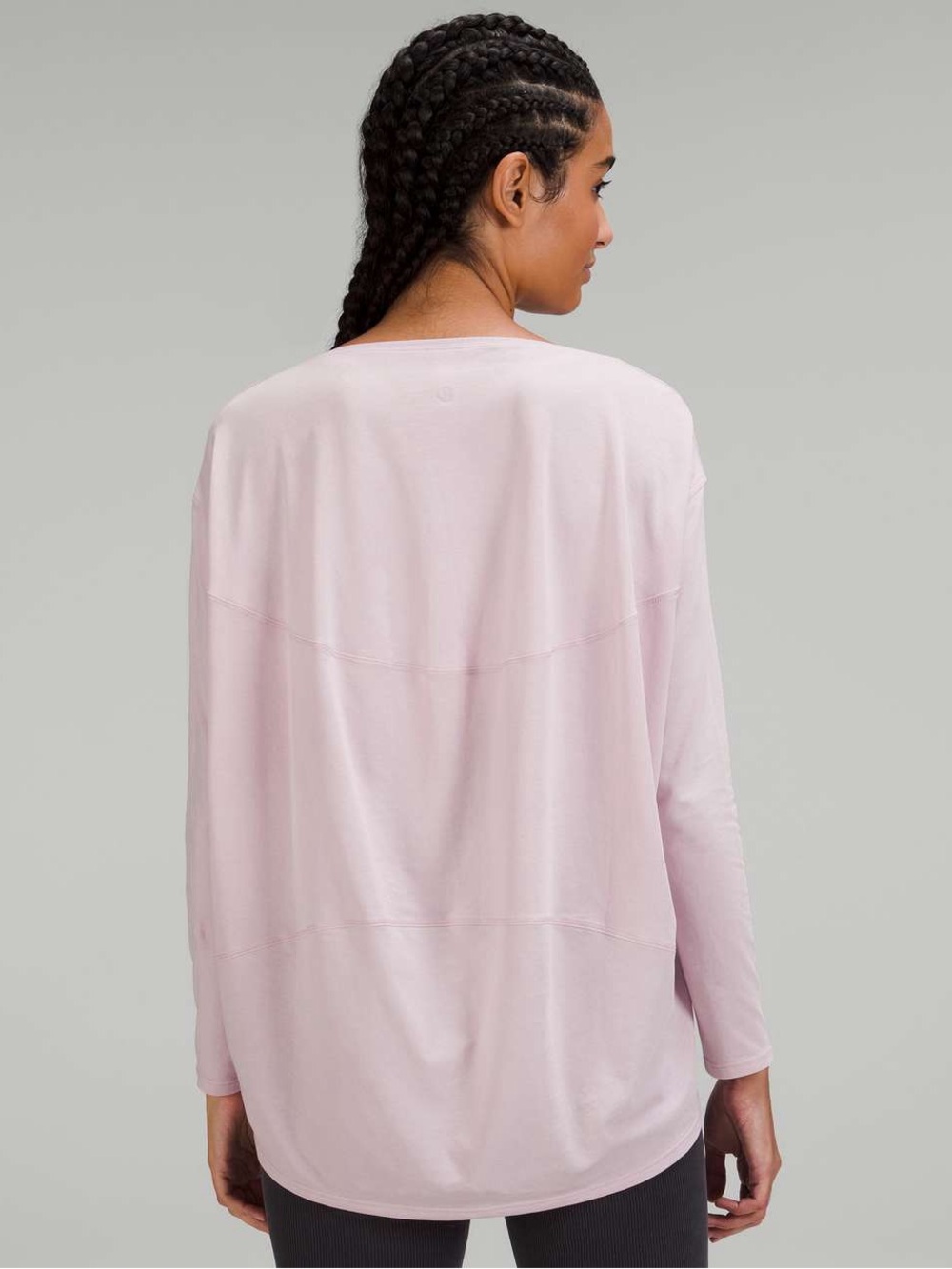 Lululemon Back In Action Long Sleeve Oversized Shirt in Pink Peony Size 8 Yoga